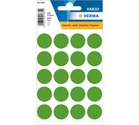 HERMA Lot de 100 étiquettes autocollantes vertes, Ø 19 mm, 20 étiquettes par feuille, étiquettes autocollantes rondes de couleur, points de marquage vierges, autocollants circulaires adhésifs pour
