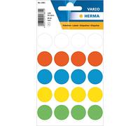 HERMA Lot de 100 pastilles adhésives multicolores - Diamètre : 19 mm - 20 par feuille - Pour calendrier, planificateur et bricolage - En papier mat - Pois de couleur