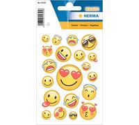 HERMA Lot de 19 autocollants gonflants en plastique mat pour enfants - Happy Smile - Colorés