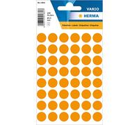 HERMA Lot de 240 étiquettes autocollantes oranges lumineuses, Ø 13 mm, 48 étiquettes par feuille, étiquettes autocollantes rondes de couleur, points de marquage, autocollants circulaires adhésifs pour