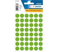 HERMA Lot de 240 étiquettes autocollantes vertes lumineuses, Ø 13 mm, 48 étiquettes par feuille, étiquettes autocollantes rondes de couleur, points de marquage, autocollants circulaires adhésifs pour
