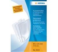 HERMA - Lot de 25 - étui 52 x 75 mm, pour carte de transport format A8, en polypropylène en paquet de 25 pièces -5012 G