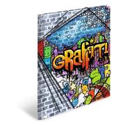 HERMA Lot de 3 chemises à élastiques A4 graffiti, pour enfants, en plastique, avec motif artistique, élastique, rabats intérieurs et impression intérieure, pour garçons et filles