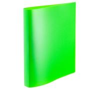 HERMA Lot de 3 classeurs à anneaux A4 vert fluo translucide à 2 anneaux fins en plastique robuste de 25 mm de large pour l'école et le bureau pour enfants, garçons et filles