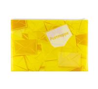 HERMA Lot de 3 classeurs postaux avec motif DIN A4 - Jaune - Pour l'école et la maternelle - En plastique solide - Avec fermeture éclair et languette d'insertion - Pour enfants, filles et garçons