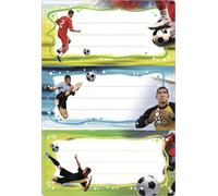 Herma Lot De 3 Etiquettes Pour Livres Et Cahiers 76 X 35 Mmmotif "Football" 2 Planches De 3
