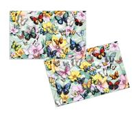 HERMA Lot de 3 sous-mains en carton effaçables pour enfants - Motif fleurs des deux côtés - Avec finition brillante - Pour garçons et filles - 55 x 35 cm