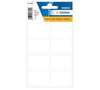 7 feuilles de 8 étiquettes rectangulaires soit 56 Etiquettes blanches 26x40mm Herma G