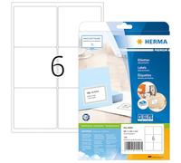 HERMA Lot de 4800 étiquettes d'expédition autocollantes - 6 étiquettes par feuille A4-800 feuilles - 99,1 x 93,1 mm - 4 800 étiquettes vierges pour imprimante laser et jet d'encre - Blanc