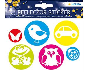 Herma Lot de 5 autocollants réfléchissants fluorescents - Motif cercles