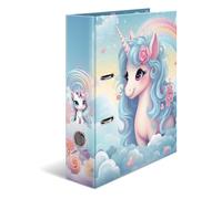 HERMA Lot de 5 classeurs A4 Happy Licorne - 7 cm de large - Avec motif de maternelle - Classeur coloré avec impression intérieure - Pour garçons, filles et enfants