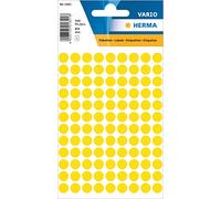 HERMA Lot de 540 étiquettes autocollantes jaunes, Ø 8 mm, 108 étiquettes par feuille, étiquettes autocollantes rondes de couleur, points de marquage vierges, autocollants circulaires adhésifs pour