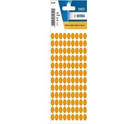 HERMA Lot de 540 étiquettes autocollantes oranges lumineuses, Ø 8 mm, 108 étiquettes par feuille, étiquettes autocollantes rondes de couleur, points de marquage, autocollants circulaires adhésifs pour