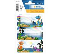 HERMA Lot de 9 étiquettes autocollantes pour livre - Motif dinosaure - 76 x 35 mm - Pour l'école, les enfants, les filles, les garçons - Multicolore