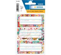HERMA Lot de 9 étiquettes pour livre d'écriture, 76 x 35 mm, autocollantes, lignées, pour l'école, les enfants, les filles, les garçons, multicolores