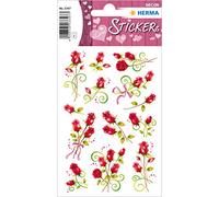 HERMA Love Love Sticker autocollant pour la Saint-Valentin, un mariage, un scrapbooking ou comme cadeau, 36 autocollants décoratifs permanent Roses