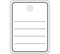 Herma 6842 Lot de 1000 étiquettes à suspendre pour vêtements avec oeillet/fil/pointe 48 x 65 mm (Blanc)