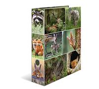 HERMA Motif classeur à levier A4 Animaux de la foret, dos de 7 cm, en carton robuste, imprimé entièrement à l'extérieur et à l'intérieur