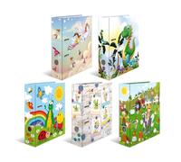HERMA Motif classeur à levier A4 École maternelle assortiment, dos de 7 cm, en carton robuste, imprimé entièrement à l'extérieur et à l'intérieur, lot de 10 19816