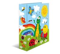 HERMA Motif classeur à levier A4 École maternelle Frieda & friends, dos de 7 cm, en carton robuste, imprimé entièrement à l'extérieur et à l'intérieur 19819