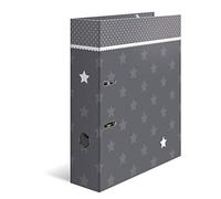 HERMA Classeur à levier 'Stars', gris avec bordure, A4 G