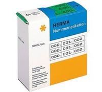 HERMA - Noir, vert - 10 x 22 mm 3000 étiquette(s) (1000 feuille(s) x 3 étiquettes numérotées autocollantes G