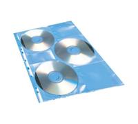 HERMA - Page du classeur à CD/DVD - capacité : 6 CD/DVD - transparent (pack de 5)