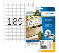 HERMA - Papier - mat - auto-adhésif - blanc - 25.4 x 10 mm 4725 étiquette(s) (25 feuille(s) x 189 étiquettes