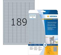 HERMA plaque signalétique étiquettes SPECIAL 25,4 x 10 mm argent 4.725 étiquettes