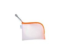 Herma Trousse à fermeture éclair 20028 A6 transparente orange, petite poche pour téléphone et câbles