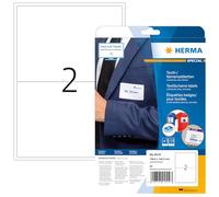 Herma - Pochette de 40 Badges autocollantes pour Textile, En soie d'acétate (199,6 x 143,5 mm) Personnalisables et imprimables, Impression laser, (4519)