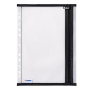 Herma Porte-documents A4 zippé - poche étanche, perforé, semi-transparent - 32×23 cm