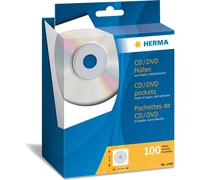 HERMA - pochettes papier CD/DVD, avec fenêtre, blanches G