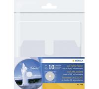 HERMA - Pochettes pour CD/DVD - capacité : 1 CD/DVD - transparent (pack de 10)