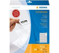 HERMA 7699 100 pochettes cristal pour 20 diapos 5x5cm
