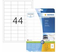 HERMA Premium - Étiquettes en papier plastifiées mates autocollantes permanentes - blanc - 48.3 x 25.4 mm 1100 étiquette(s) ( 25 feuille(s) x 44 )