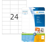 HERMA Premium - Papier - mat - adhésif permanent - blanc - 70 x 36 mm 240 étiquette(s) (10 planches x 24) d'étiquettes plastifiées
