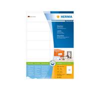 HERMA Premium - Papier - mat - auto-adhésif permanent - blanc - 105 x 42.3 mm 2800 étiquette(s) (200 feuille(s) x 14) étiquettes laminées