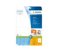 HERMA Premium - Papier - mat - auto-adhésif permanent - blanc - 105 x 48 mm 300 étiquette(s) (25 feuille(s) x 12) étiquettes laminées Blanc G