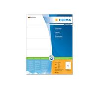 HERMA Premium - Papier - mat - auto-adhésif permanent - blanc - 105 x 48 mm 6000 étiquette(s) (500 feuille(s) x 12) étiquettes