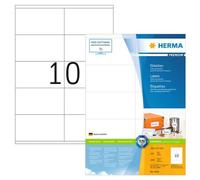 Herma Étiquettes 4425 Premium 105 x 57 mm A4 auto-adhésives permanentes 1000 pièces Blanc
