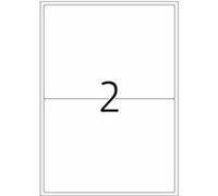 HERMA Premium - Papier - mat - auto-adhésif permanent - blanc - 199.6 x 143.5 mm 200 étiquette(s) (100 feuille(s) x 2 étiquettes d'adresse laminées Blanc G