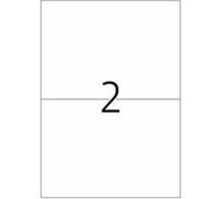 HERMA Premium - Papier - mat - auto-adhésif permanent - blanc - 210 x 148 mm 20 étiquette(s) (10 feuille(s) x 2 étiquettes d'adresse laminées G
