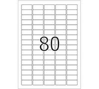 HERMA Premium - Papier - mat - auto-adhésif permanent - blanc - 35.6 x 16.9 mm 2000 étiquette(s) (25 feuille(s) x 80) étiquettes laminées Blanc G