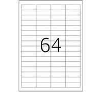 HERMA Premium - Papier - mat - auto-adhésif permanent - blanc - 48.3 x 16.9 mm 12800 étiquette(s) (200 feuille(s) x 64 étiquettes laminées Blanc G