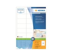 HERMA Premium - Étiquettes d'adresse en papier plastifiées mates autocollantes permanentes - blanc - 63.5 x 33.9 mm 2400 étiquette(s) ( 100 feuille(s) x 24 )
