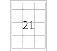 HERMA Premium - Papier - mat - auto-adhésif permanent - blanc - 63.5 x 38.1 mm 2100 étiquette(s) (100 feuille(s) x 21 étiquettes d'adresse laminées Blanc G