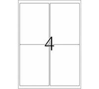HERMA Premium - Papier - mat - auto-adhésif permanent - blanc - 99.1 x 139 mm 400 étiquette(s) (100 feuille(s) x 4 étiquettes d'adresse laminées Blanc G
