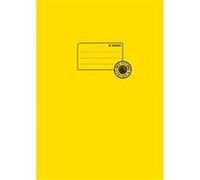 HERMA Couverture de cahier A4 papier jaune, avec champ d'inscription, en papier recyclé robuste & couleurs saturées, protège-cahier pour école