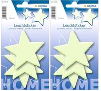 Herma réfléchissant Stickers, Permanent Tenir, 5 Fluorescent Stickers par lot, Sterne (Lot de 2)